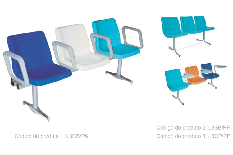 CADEIRAS SOBRE LONGARINA EM SMC.